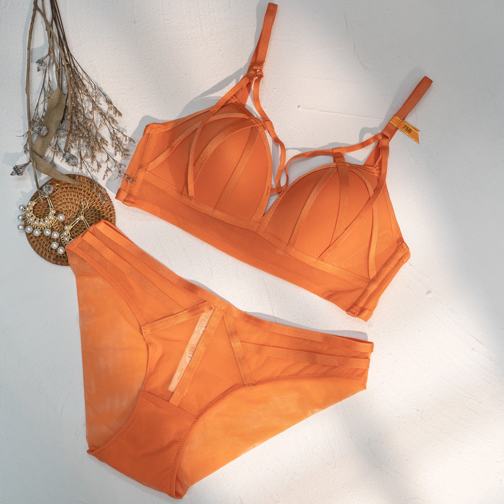 New French Sexy Cross Women's Bra Set