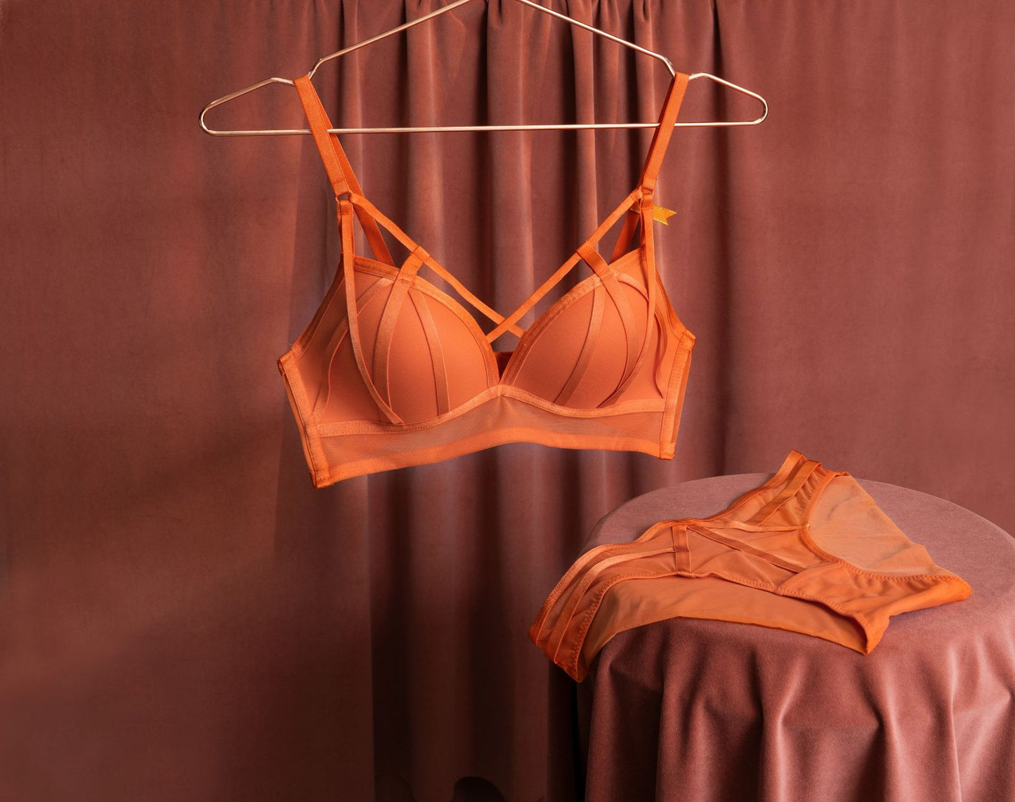 New French Sexy Cross Women's Bra Set