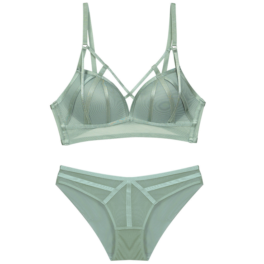 New French Sexy Cross Women's Bra Set