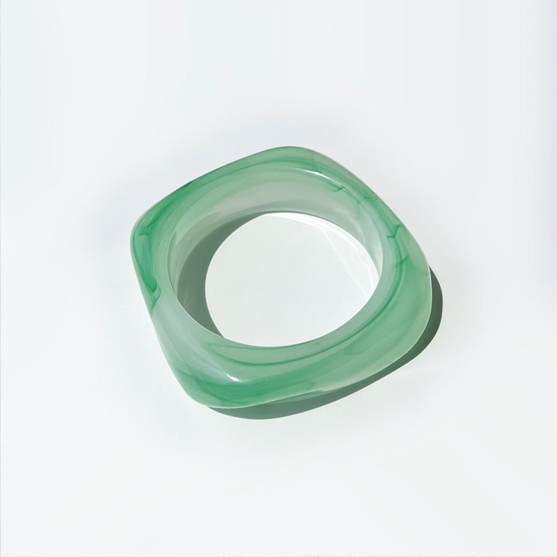 Colorful Multi-color Square Acrylic Bracelet