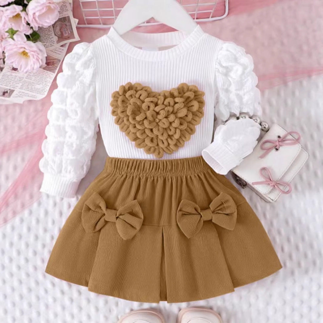 Jacket Rose Red Bow Skirt Cover