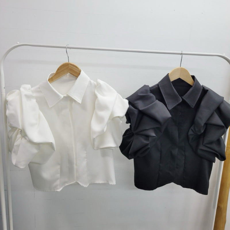 Korean-style Loose Short Blouse For Women