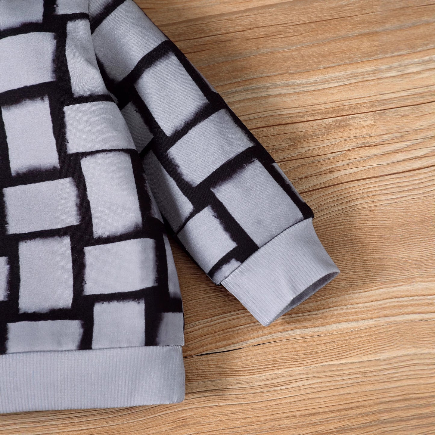 Letter-Printed Personalized Long-Sleeve Top And Pants Set For Baby Boys