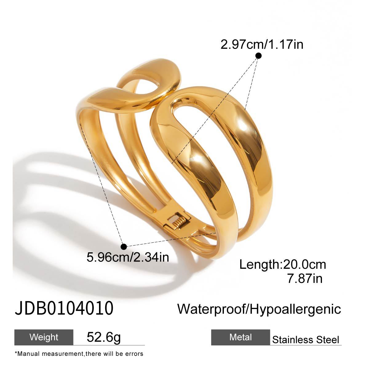 Stainless Steel Double-layer Spring Open Bracelet