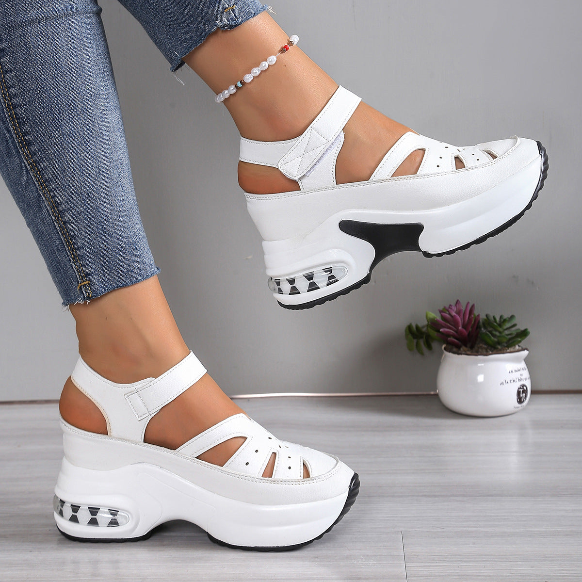 Women's Platform Thick Sole Hollow-out Sandals