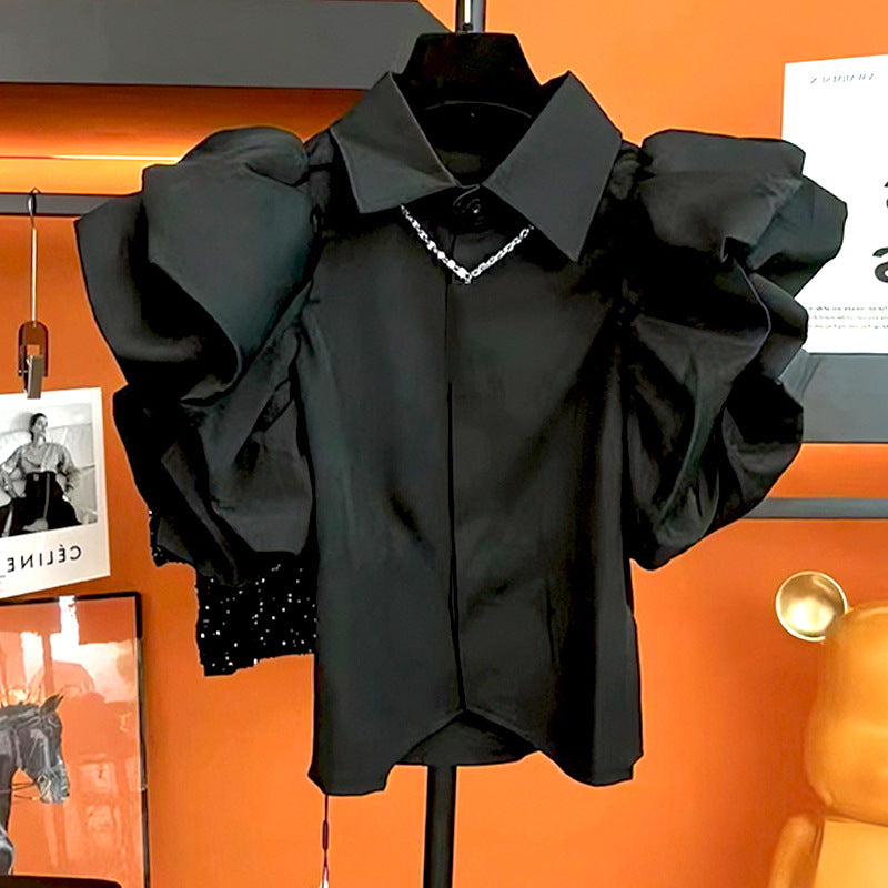 Korean-style Loose Short Blouse For Women