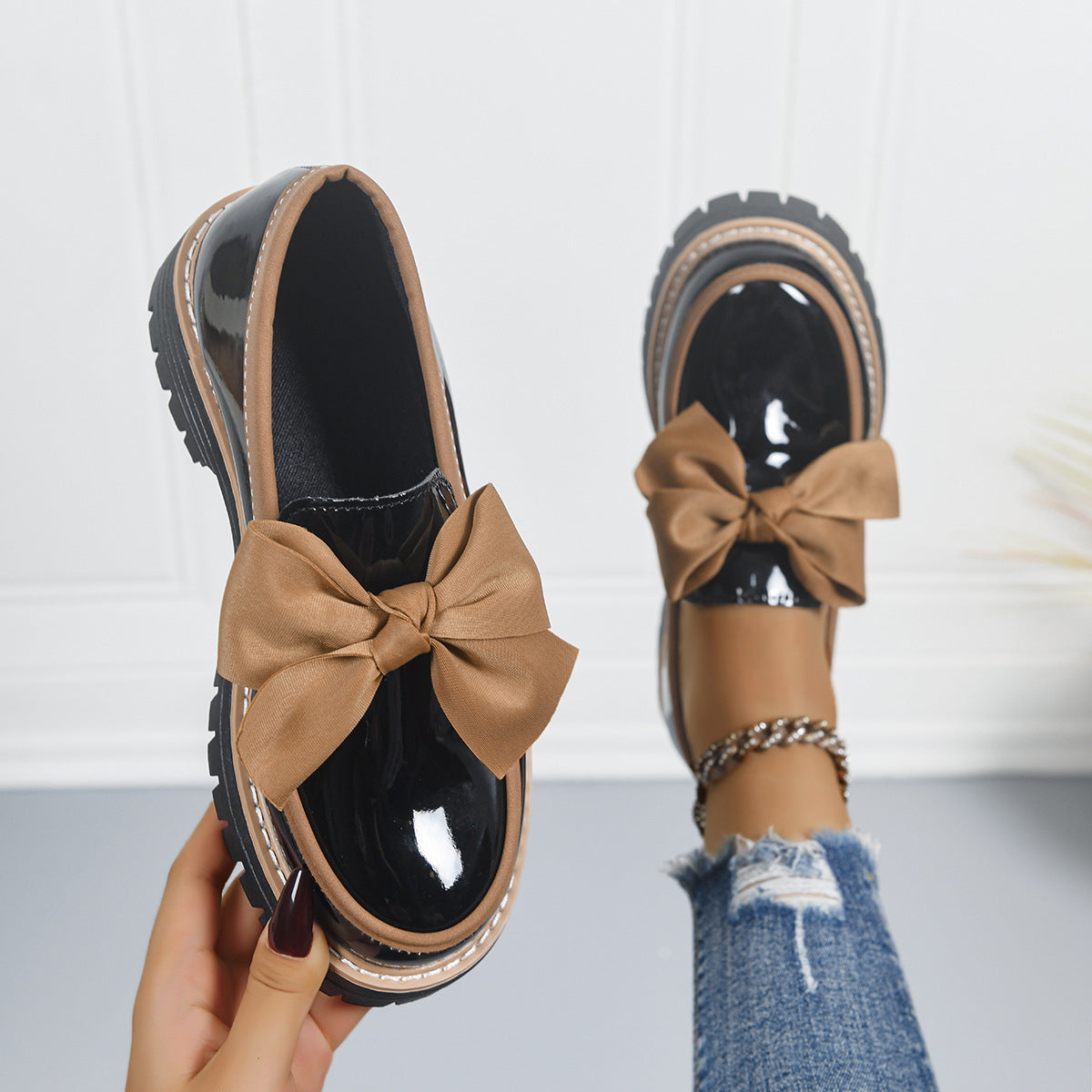 Spring And Autumn Lafo Womens Suede Leather Shoes