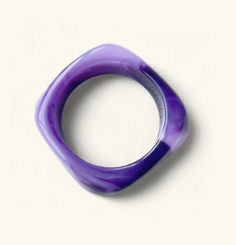 Marbling Acrylic Bracelet Shaped Irregular Square