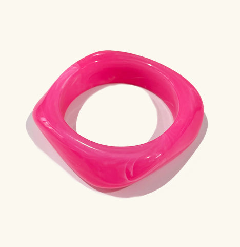 Marbling Acrylic Bracelet Shaped Irregular Square