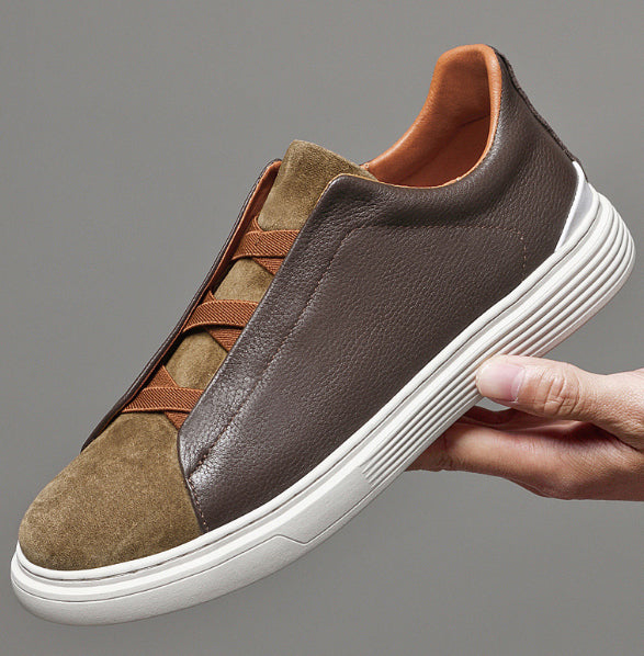 European First Layer Cowhide Four Seasons Leisure Korean Style Versatile Personality Men's Shoes