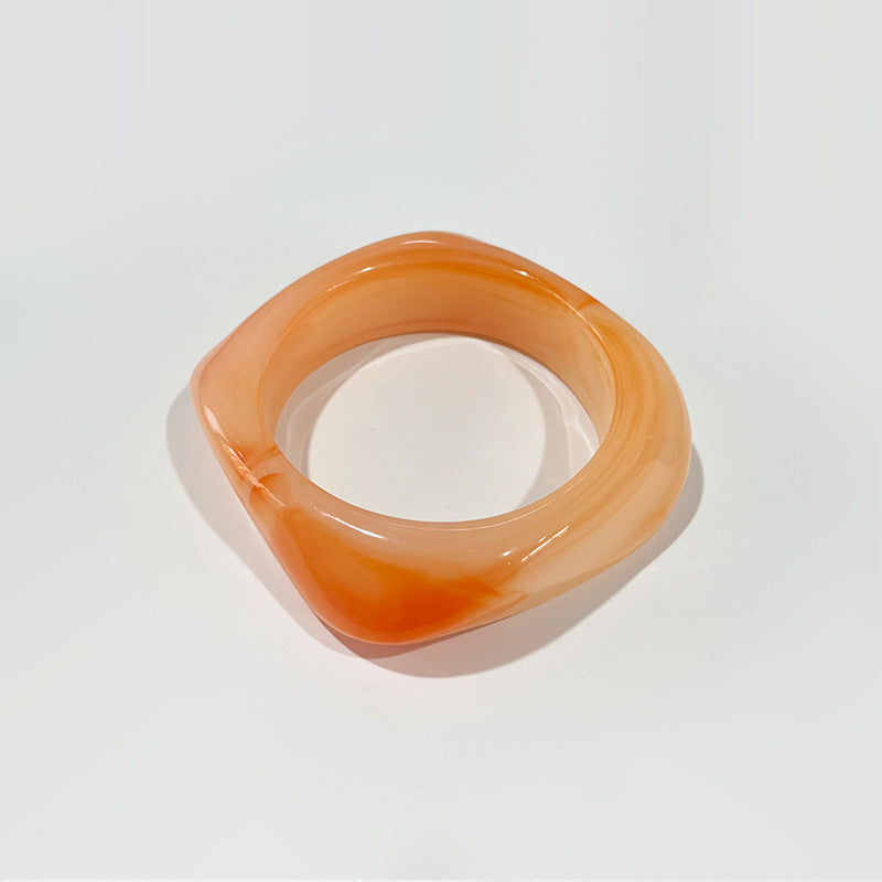 Colorful Multi-color Square Acrylic Bracelet