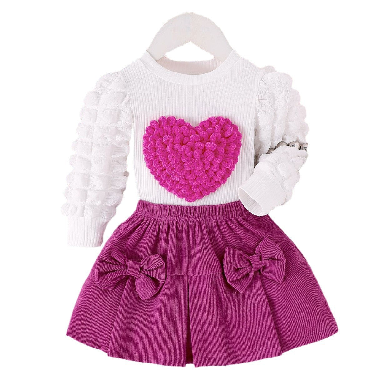Jacket Rose Red Bow Skirt Cover