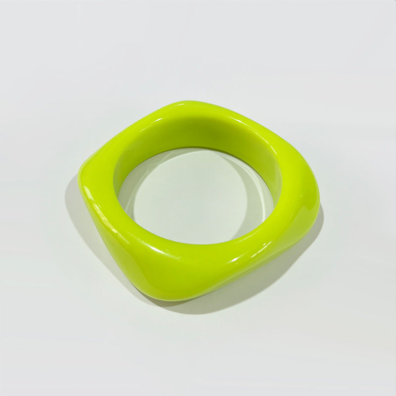 Colorful Multi-color Square Acrylic Bracelet