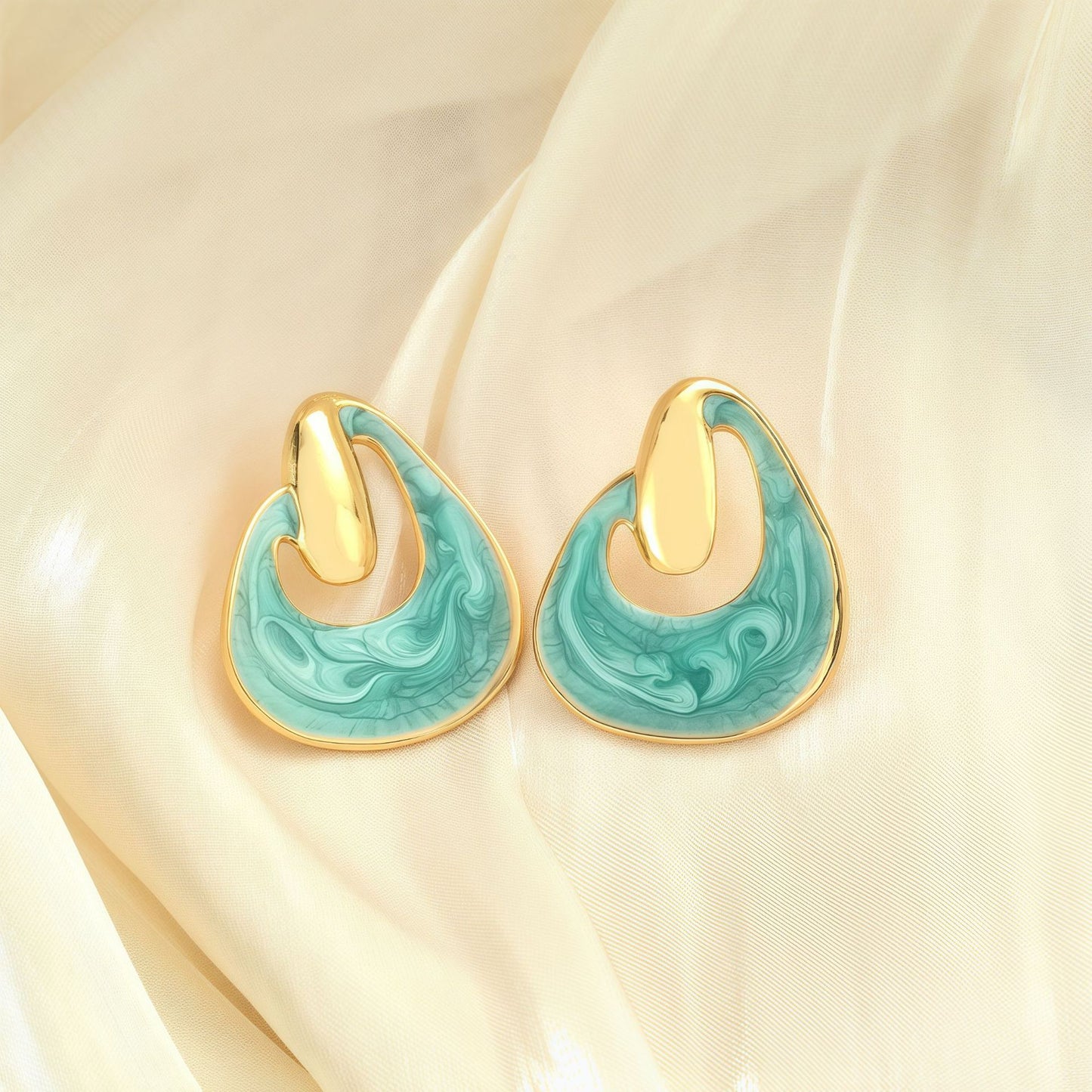 Retro Stainless Steel Color-Lasting Earrings For Women