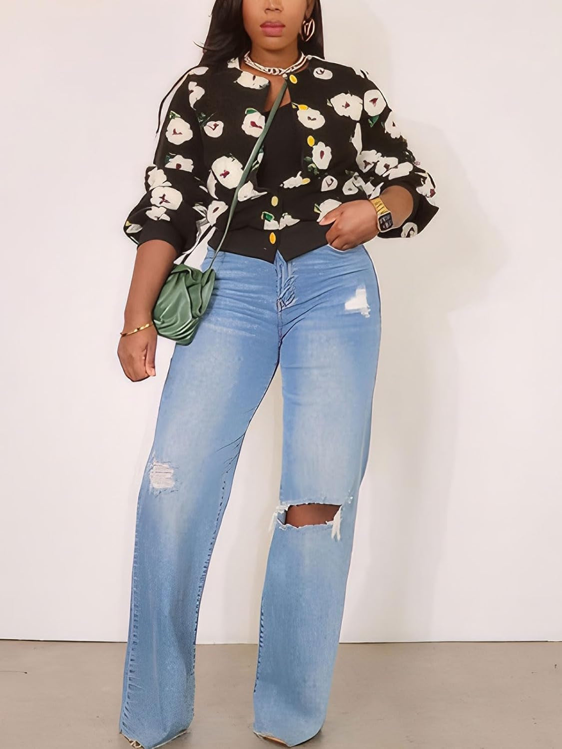 Womens Stylish Casual Jacquard Plush Jacket