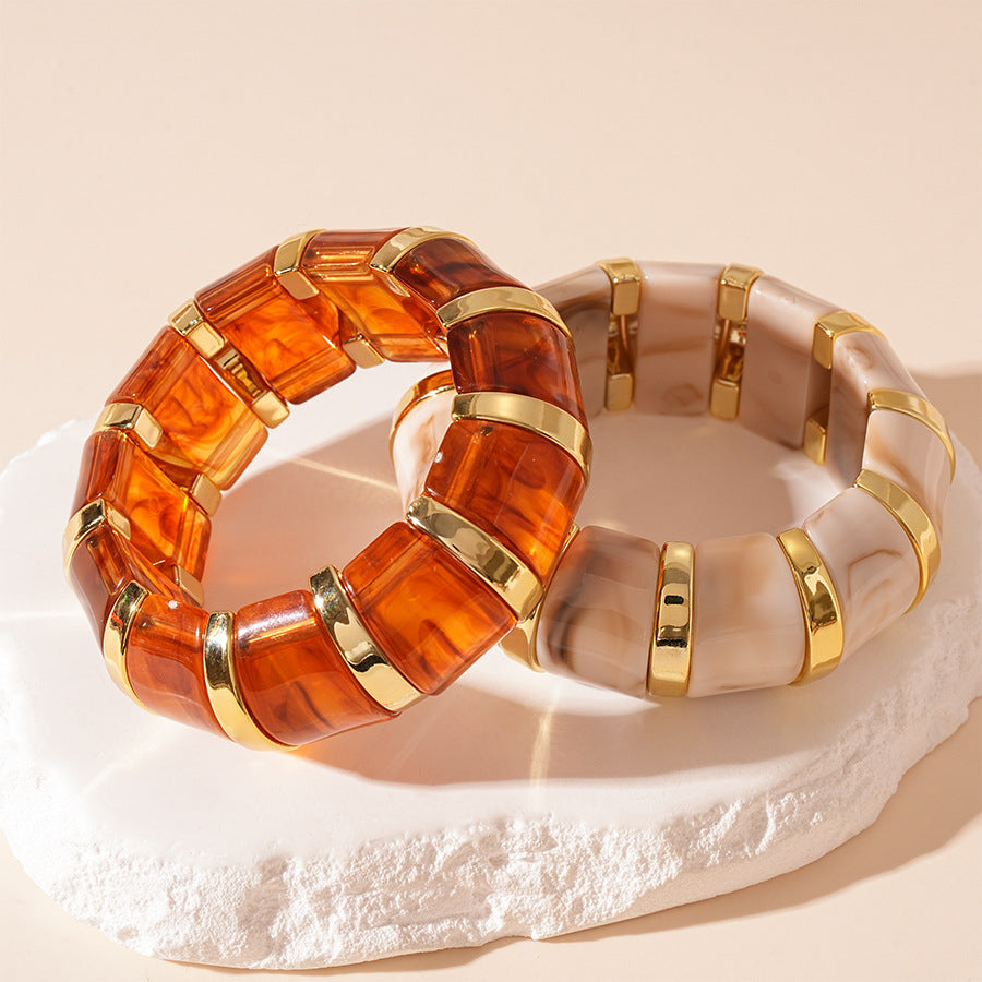 Ins Fashion Acrylic Bracelet Temperament Geometric Jewelry For Women