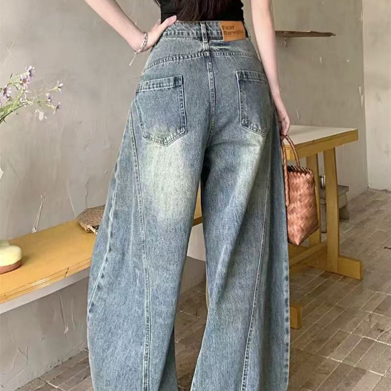 Women's Retro Loose-Fit Slimming Draping Wide-Leg Pants
