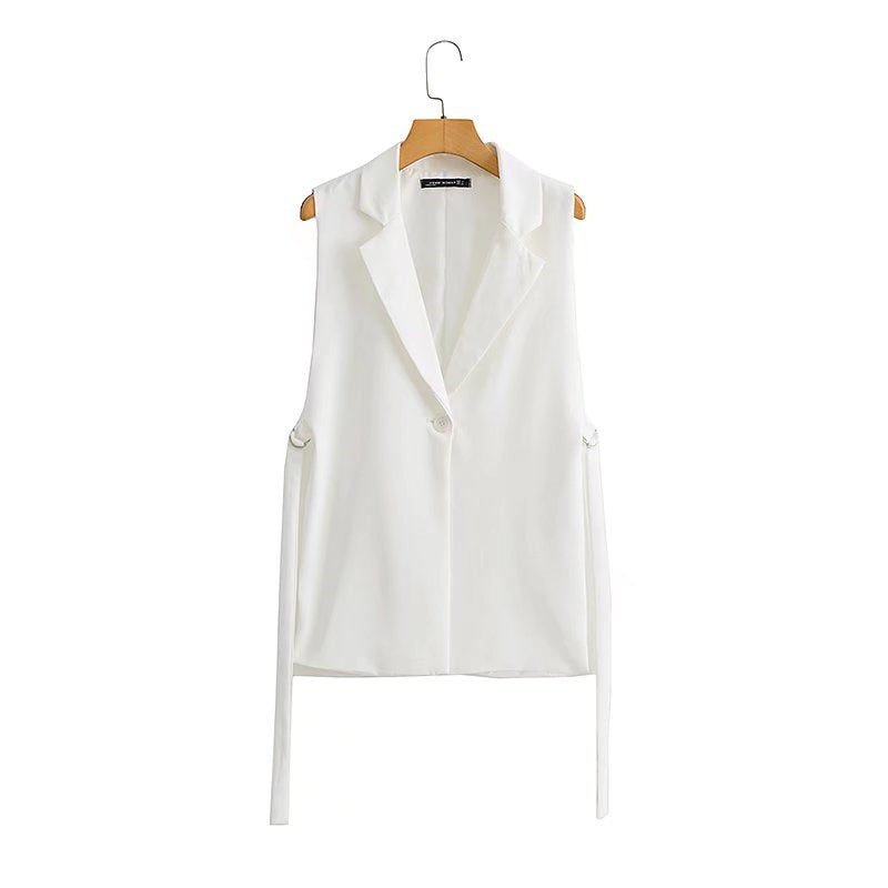 Fashion Polo Collar Sleeveless Vest