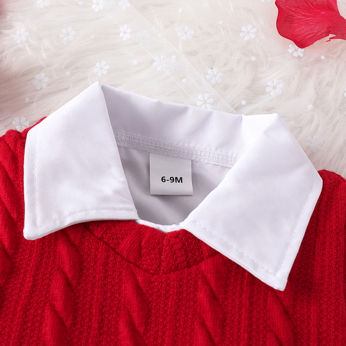 Fashionable Red Vest And Plaid Skirt Set