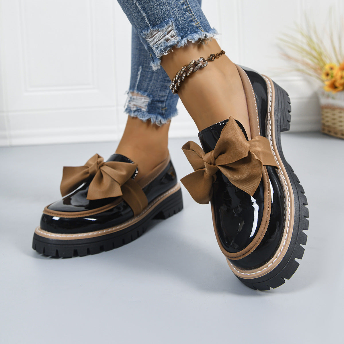 Spring And Autumn Lafo Womens Suede Leather Shoes