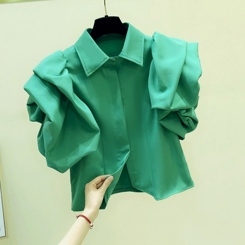 Korean-style Loose Short Blouse For Women